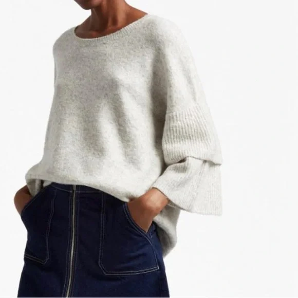 French Connection Heather Ruffle Layered Sweater - Picture 1 of 8